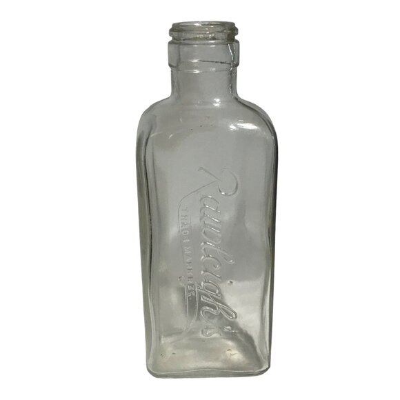 Vintage Rawleigh's Clear Glass Bottle 1924 Nostalgic Embossed 7" - Picture 1 of 6